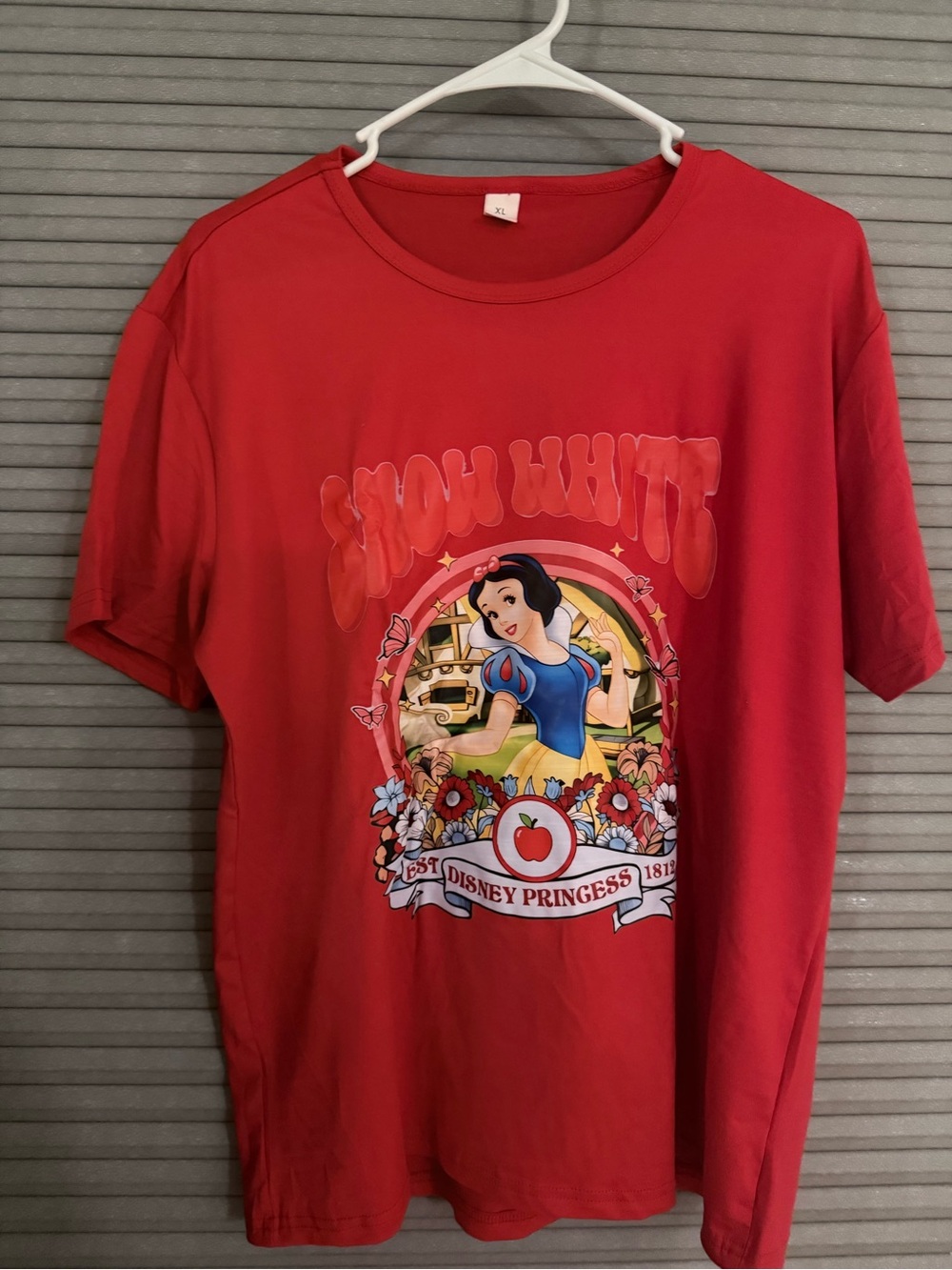 Disney Red Crewneck Graphic Tee - Snow White Inspired